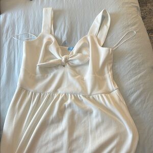 Draper James Ivory Sleeveless Dress with Bow